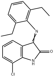 7-chloro-3-[(2,6-diethylphenyl)imino]-1,3-dihydro-2H-indol-2-one Structure