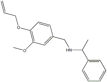 N-[4-(allyloxy)-3-methoxybenzyl]-N-(1-phenylethyl)amine 구조식 이미지