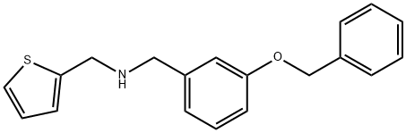 N-[3-(benzyloxy)benzyl]-N-(2-thienylmethyl)amine 구조식 이미지