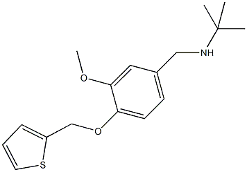 N-(tert-butyl)-N-[3-methoxy-4-(2-thienylmethoxy)benzyl]amine Structure