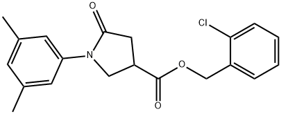 2-chlorobenzyl 1-(3,5-dimethylphenyl)-5-oxo-3-pyrrolidinecarboxylate Structure