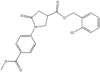 2-chlorobenzyl 1-[4-(methoxycarbonyl)phenyl]-5-oxo-3-pyrrolidinecarboxylate Structure