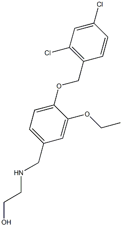 2-({4-[(2,4-dichlorobenzyl)oxy]-3-ethoxybenzyl}amino)ethanol 구조식 이미지