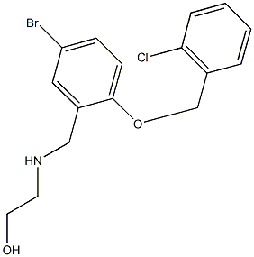 2-({5-bromo-2-[(2-chlorobenzyl)oxy]benzyl}amino)ethanol 구조식 이미지