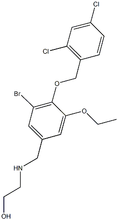 2-({3-bromo-4-[(2,4-dichlorobenzyl)oxy]-5-ethoxybenzyl}amino)ethanol Structure