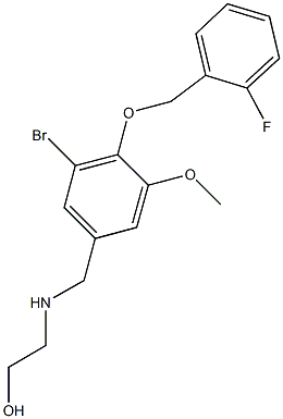 2-({3-bromo-4-[(2-fluorobenzyl)oxy]-5-methoxybenzyl}amino)ethanol Structure