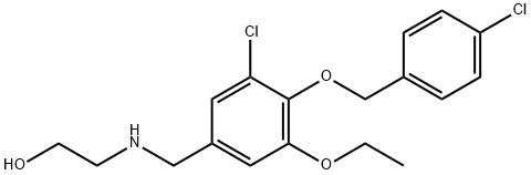 2-({3-chloro-4-[(4-chlorobenzyl)oxy]-5-ethoxybenzyl}amino)ethanol 구조식 이미지