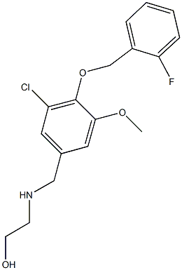 2-({3-chloro-4-[(2-fluorobenzyl)oxy]-5-methoxybenzyl}amino)ethanol Structure