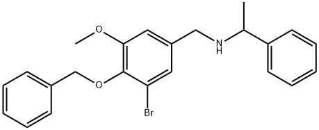 N-[4-(benzyloxy)-3-bromo-5-methoxybenzyl]-N-(1-phenylethyl)amine 구조식 이미지