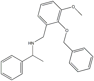 N-[2-(benzyloxy)-3-methoxybenzyl]-N-(1-phenylethyl)amine 구조식 이미지