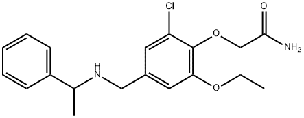 2-(2-chloro-6-ethoxy-4-{[(1-phenylethyl)amino]methyl}phenoxy)acetamide 구조식 이미지