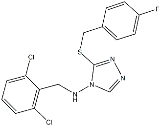 N-(2,6-dichlorobenzyl)-N-{3-[(4-fluorobenzyl)sulfanyl]-4H-1,2,4-triazol-4-yl}amine 구조식 이미지