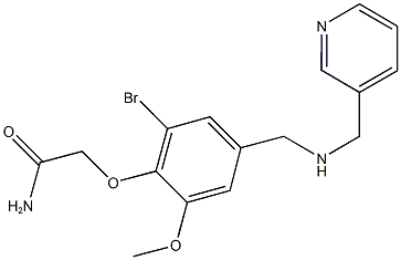 2-(2-bromo-6-methoxy-4-{[(3-pyridinylmethyl)amino]methyl}phenoxy)acetamide Structure