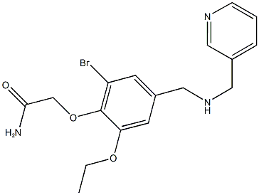 2-(2-bromo-6-ethoxy-4-{[(3-pyridinylmethyl)amino]methyl}phenoxy)acetamide Structure
