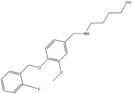 4-({4-[(2-fluorobenzyl)oxy]-3-methoxybenzyl}amino)-1-butanol Structure