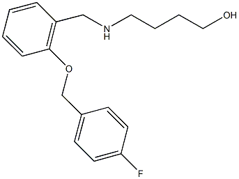 4-({2-[(4-fluorobenzyl)oxy]benzyl}amino)-1-butanol 구조식 이미지