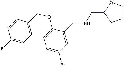 N-{5-bromo-2-[(4-fluorobenzyl)oxy]benzyl}-N-(tetrahydro-2-furanylmethyl)amine Structure