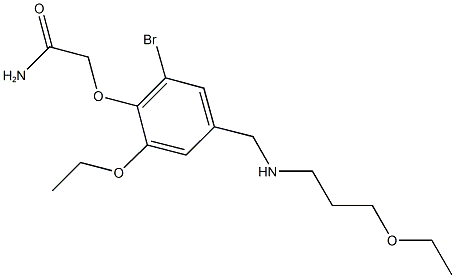 2-(2-bromo-6-ethoxy-4-{[(3-ethoxypropyl)amino]methyl}phenoxy)acetamide 구조식 이미지