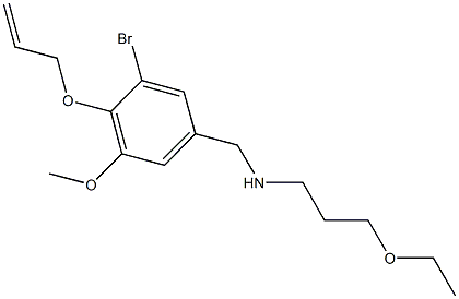 N-[4-(allyloxy)-3-bromo-5-methoxybenzyl]-N-(3-ethoxypropyl)amine Structure