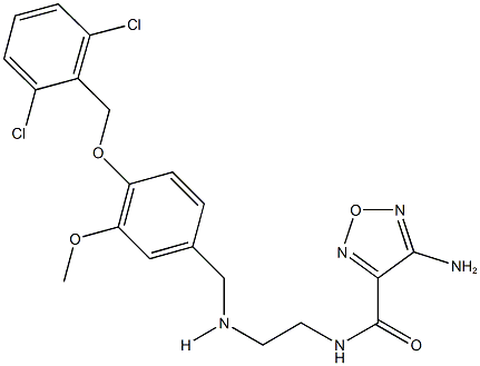 4-amino-N-[2-({4-[(2,6-dichlorobenzyl)oxy]-3-methoxybenzyl}amino)ethyl]-1,2,5-oxadiazole-3-carboxamide Structure