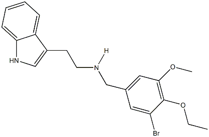 N-(3-bromo-4-ethoxy-5-methoxybenzyl)-N-[2-(1H-indol-3-yl)ethyl]amine Structure