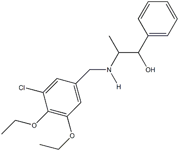 2-[(3-chloro-4,5-diethoxybenzyl)amino]-1-phenyl-1-propanol 구조식 이미지