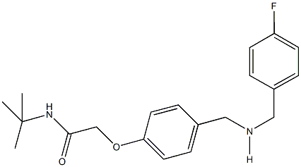 N-(tert-butyl)-2-(4-{[(4-fluorobenzyl)amino]methyl}phenoxy)acetamide 구조식 이미지