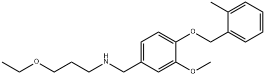 3-ethoxy-N-{3-methoxy-4-[(2-methylbenzyl)oxy]benzyl}-1-propanamine Structure