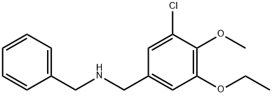 N-benzyl-N-(3-chloro-5-ethoxy-4-methoxybenzyl)amine Structure