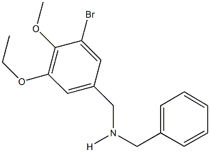 N-benzyl-N-(3-bromo-5-ethoxy-4-methoxybenzyl)amine Structure
