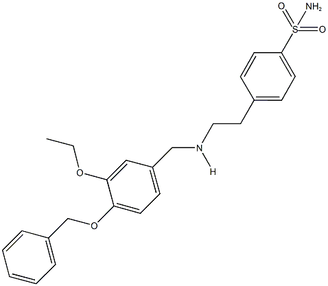 4-(2-{[4-(benzyloxy)-3-ethoxybenzyl]amino}ethyl)benzenesulfonamide 구조식 이미지