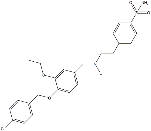 4-[2-({4-[(4-chlorobenzyl)oxy]-3-ethoxybenzyl}amino)ethyl]benzenesulfonamide Structure