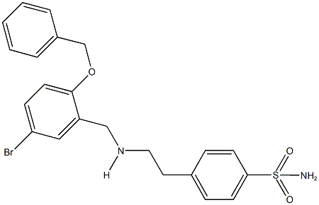 4-(2-{[2-(benzyloxy)-5-bromobenzyl]amino}ethyl)benzenesulfonamide Structure