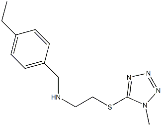 N-(4-ethylbenzyl)-N-{2-[(1-methyl-1H-tetraazol-5-yl)sulfanyl]ethyl}amine 구조식 이미지