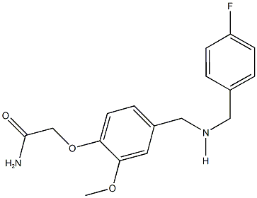 2-(4-{[(4-fluorobenzyl)amino]methyl}-2-methoxyphenoxy)acetamide 구조식 이미지