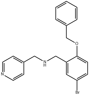 N-[2-(benzyloxy)-5-bromobenzyl]-N-(4-pyridinylmethyl)amine Structure