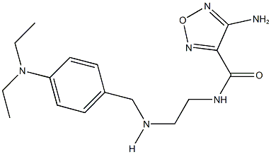 4-amino-N-(2-{[4-(diethylamino)benzyl]amino}ethyl)-1,2,5-oxadiazole-3-carboxamide 구조식 이미지