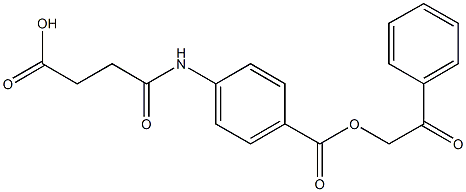 4-oxo-4-{4-[(2-oxo-2-phenylethoxy)carbonyl]anilino}butanoic acid 구조식 이미지
