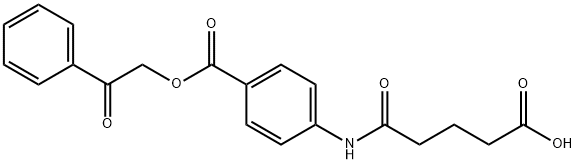 5-oxo-5-{4-[(2-oxo-2-phenylethoxy)carbonyl]anilino}pentanoic acid 구조식 이미지