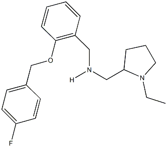 N-[(1-ethyl-2-pyrrolidinyl)methyl]-N-{2-[(4-fluorobenzyl)oxy]benzyl}amine 구조식 이미지