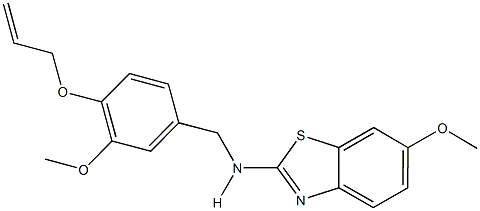 N-[4-(allyloxy)-3-methoxybenzyl]-N-(6-methoxy-1,3-benzothiazol-2-yl)amine Structure