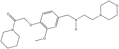 N-{3-methoxy-4-[2-oxo-2-(1-piperidinyl)ethoxy]benzyl}-N-[2-(4-morpholinyl)ethyl]amine 구조식 이미지