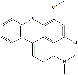 N-[3-(2-chloro-4-methoxy-9H-thioxanthen-9-ylidene)propyl]-N,N-dimethylamine 구조식 이미지