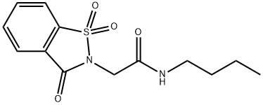 N-butyl-2-(1,1-dioxido-3-oxo-1,2-benzisothiazol-2(3H)-yl)acetamide Structure