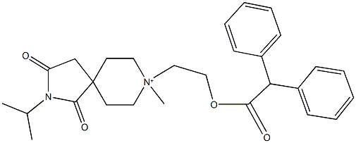 8-{2-[(diphenylacetyl)oxy]ethyl}-2-isopropyl-8-methyl-1,3-dioxo-2-aza-8-azoniaspiro[4.5]decane Structure