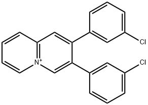 2,3-bis(3-chlorophenyl)quinolizinium 구조식 이미지