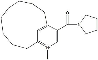 1-methyl-3-(1-pyrrolidinylcarbonyl)-4,6-octanopyridinium Structure