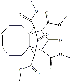 tetramethyl 10,13-dioxotricyclo[6.3.3.0]tetradec-4-ene-9,11,12,14-tetracarboxylate 구조식 이미지