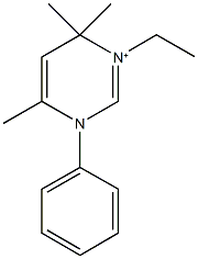 3-ethyl-4,4,6-trimethyl-1-phenyl-1,4-dihydropyrimidin-3-ium Structure