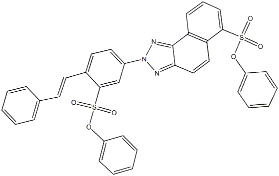phenyl 2-[3-(phenoxysulfonyl)-4-(2-phenylvinyl)phenyl]-2H-naphtho[1,2-d][1,2,3]triazole-6-sulfonate 구조식 이미지
